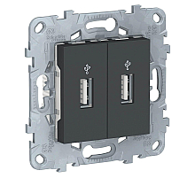 Розетка компьютерная USBx2 Schneider Electric Unica New NU542754