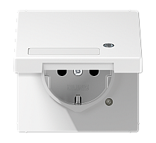 Розетка Schuko с крышкой Jung LS1520NAKLKOWW