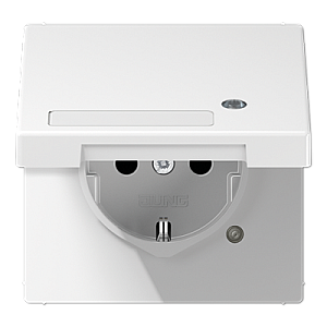 Розетка Schuko с крышкой Jung LS1520NAKLKOWW