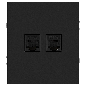 Розетка Эра Arktik 16-3108-05 информационная двойная 2XRJ45 антрацит Б0070488