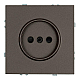 Розетка 1-местная с защитной шторкой (механизм), Stekker, б/з, 250В, 16А Эмили, RST16-5109-09, антрацит, soft touch 49928