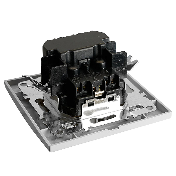 Розетка 1-местная Stekker, PST16-9016-01, 250В, 2.1А с USB+ type C Эрна, белый 50076
