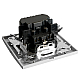 Розетка 1-местная Stekker, PST16-9016-01, 250В, 2.1А с USB+ type C Эрна, белый 50076