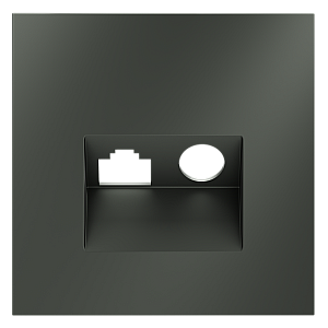 Накладка для розетки TV+RJ45 кат. 6 Voltum S70 (титан) VLS002706