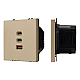 USB Розетка тип А+С+С софт-тач золотой песок Arlight SCT-MUACC-SFPL-FC-GD (65W, QC3) 061836(1)