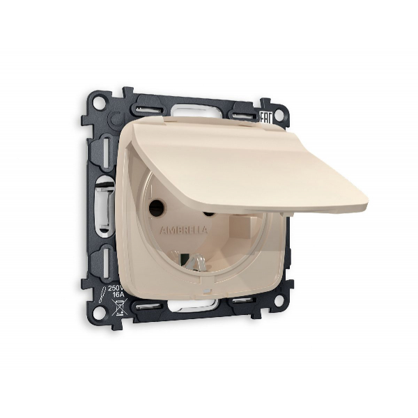 Комплект механизма розетки с/з со шторками и крышкой Ambrella Volt Omega MO328010 Комплект механизма розетки с/з со шторками и крышкой Ambrella Volt Omega MO328010