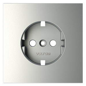 Накладка для розетки с заземлением Voltum S70 (сталь) VLS000605