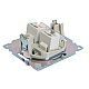 Розетка компьютерная 2-местная RJ-45 (механизм) Stekker GLS00-7109-03 Катрин, серебро 50005