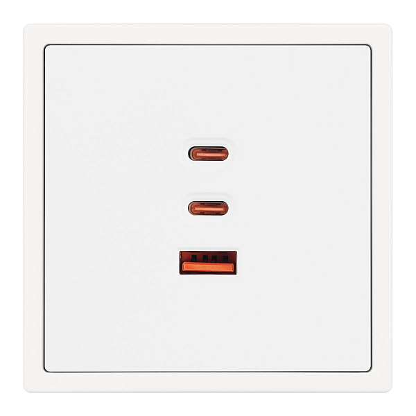 Механизм розетки с быстрой USB зарядкой Arlight SCT-NOBE-MUACC-SFPL-FC-WH (65W, QC3) 061839