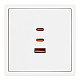 Механизм розетки с быстрой USB зарядкой Arlight SCT-NOBE-MUACC-SFPL-FC-WH (65W, QC3) 061839