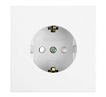 Розетка 1-местная с защитной шторкой с/з (механизм) Stekker Мия 250В 16А RST16-3110-01 белая магнолия 50440