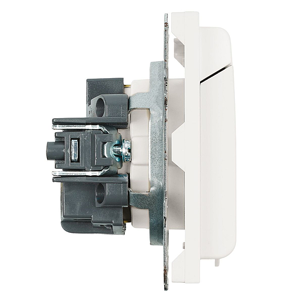 Розетка 2P+PE Stekker Эмили со шторками крышкой белый фарфор RST16-5112-01 49881