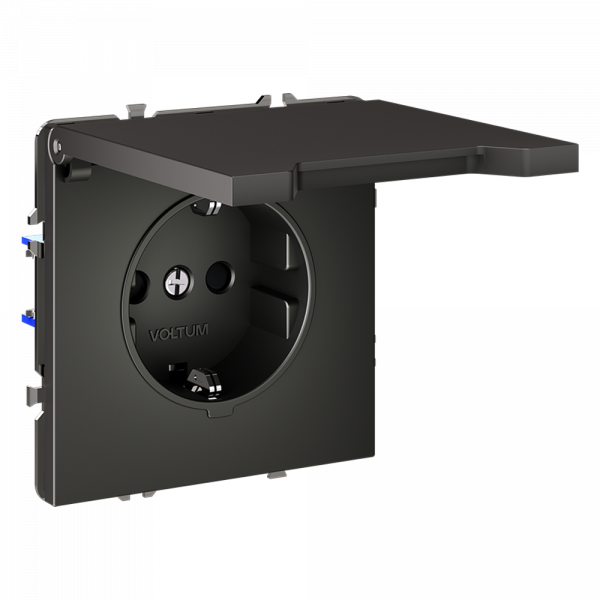 Розетка с защитными шторками и крышкой Voltum S70 VLS040306 Розетка с защитными шторками и крышкой Voltum S70 VLS040306