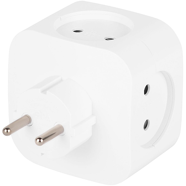 Разветвитель электрический ЭРА SP-4-3USBAC-W на 4 розетки + 3 USB A+C со шторками 10А белый Б0069083