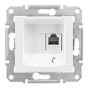 Розетка телефонная RJ11 Schneider Electric Sedna SDN4101121