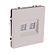 Розетка двойная Ethernet RJ45 Cat.6, кашемир матовый Kollinger Eclipse EC-018CM