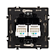 Розетка телефонная двойная софт-тач никель Arlight SCT-MTL2-SFPL-IS (2хRJ-11, 4C) 061890(1)