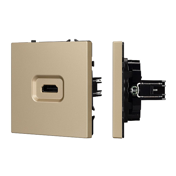 Розетка HDMI софт-тач золотой песок Arlight SCT-MHD1-SFPL-GD 061843(1)