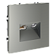 Розетка телевизионная встраиваемая Voltum S70 TV+RJ45 кат. 6, (сталь) VLS060705