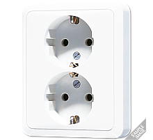 Розетка двухместная Jung CD5020NSW