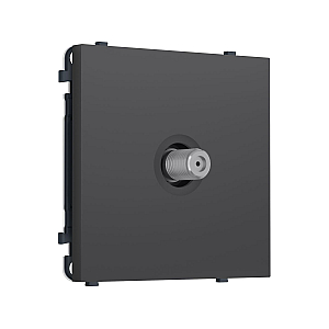 Комплект механизма TV розетки SAT SIGMA Графит Мягкое касание 5-2400MHz 3.5dB QUANT PRO Ambrella Volt MS913050 (SP9130, PR215)