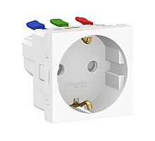 Розетка Schneider Electric Unica New Modular с/з со шторками 16A 250V NU305718