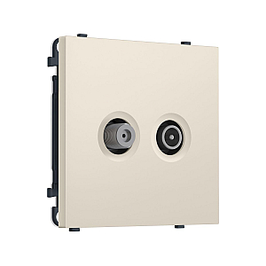Комплект механизма розетки TV оконечной + SAT SIGMA Бежевый матовый 5-862MHz 3.5dB/950-2150MHz 3.8dB QUANT PRO Ambrella Volt MS333310 (SP3333, PR217)