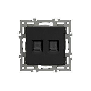 Механизм компьютерной розетки двойной Arlight SCT-MPC2-PL-BK (RJ-45, CAT6) 045337