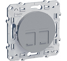 Розетка RJ45 двойная Schneider Electric Odace S53R481
