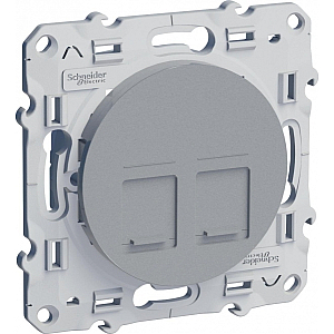 Розетка RJ45 двойная Schneider Electric Odace S53R481