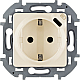 Розетка с/з с USB тип C со шторками Legrand Inspiria 673771