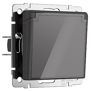 Розетка с заземлением, крышкой и шторками Werkel 4690389197529 W1171244 a064092