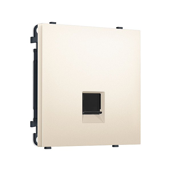 Комплект механизма компьютерной розетки SIGMA Жемчужно-кремовый RJ-45 Ambrella Volt MS252010 (SP2520, PR188)