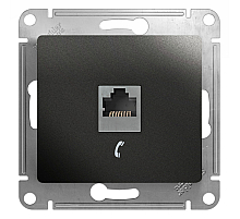 Розетка телефонная RJ11 Systeme Electric Glossa Антрацит GSL000781T