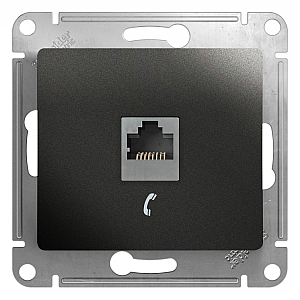 Розетка телефонная RJ11 Systeme Electric Glossa Антрацит GSL000781T