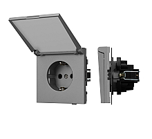 Механизм розетки влагозащищённый Arlight SCT-TENDO-MCP-PL-GR (230V, 16A) 054092