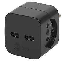 Разветвитель электрический Эра SP-2-USB-B Б0049535
