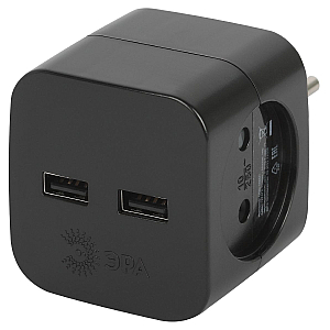 Разветвитель электрический Эра SP-2-USB-B Б0049535