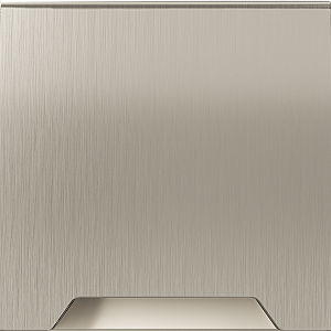 Накладка для розетки с заземлением защитными шторками и крышкой S70 Metal (никель) Voltum VLSM000811