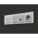 Комплект механизма компьютерной розетки RJ-45(8P8C) CAT6 со шторкой Ambrella Volt Alfa MA412010