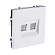 Розетка двойная Ethernet RJ45 Cat.6, белый матовый Kollinger Eclipse EC-018WH