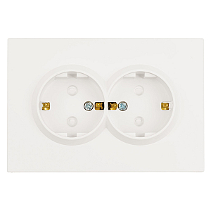 Розетка 2-местная СЗК Stekker 250В 16А Эмили RST16-5114-01ZK 50236