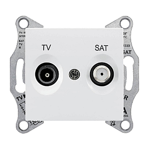 Розетка TV/SAT проходная Schneider Electric Sedna 4dB SDN3401921