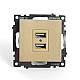 Розетка 2хUSB Stekker Катрин золото GLS10-7115-08 49229