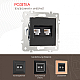 Розетка телефонная RJ11 + компьютерная RJ45 Arte Milano 203.44-1.black