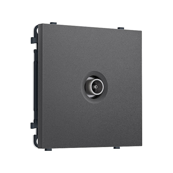 Комплект механизма TV розетки оконечной SIGMA Антрацит серый 50-870 MHz 1dB QUANT PRO Ambrella Volt MS663010 (SP6630, PR202)