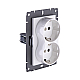 Розетка штепсельная SCHUKO двойная 16A/250 В, белый Kollinger REA-032WH для Aspekt, Eleganz, Reflex