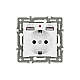 Механизм розетки с USB зарядкой Arlight SCT-MUAA-PL-WH (250V, 16A) 043733