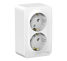 Розетка 2-ая с/з без шторок 16А, 250В, изолир. Пластина Systeme Electric Blanca наруж Бел BLNRA010211