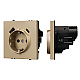 Розетка зк со шторками с USB тип А+С софт-тач золотой песок Arlight SCT-MUAC-SFPL-GD (250V, 16A) 054286(1)